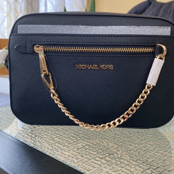 Micahel Kors Jet Set Large Saffiano Leather Crossbody Bag